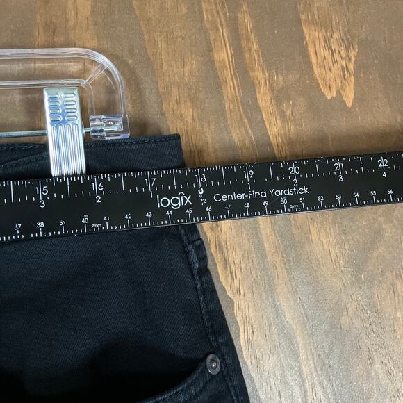 7 For All Mankind Mens Jeans Black Adrien Luxe Tapered Slim Fit Stretch 34 - Picture 7 of 13